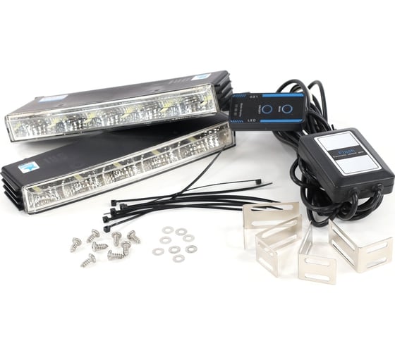 Дневные ходовые огни VOLTON 12V комплект 10 SMD (221х30х75) ZD 06