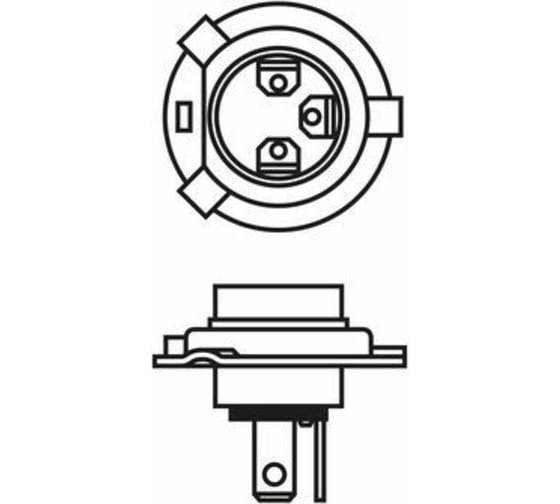 Лампа BOSCH 12 В, H4, 60/55 Вт, ULTRA WHITE, 2 шт. 1 987 301 181