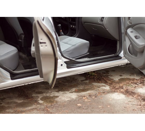 Накладки на пороги передних дверей Русская Артель 2 шт Nissan Almera N16 2003-2006 NNAC-050112