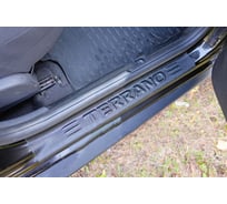 Накладки на пороги передних дверей Русская Артель вариант 2, 2 шт Nissan Terrano 2014-2015 NN-160012