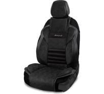 Накидка на сиденье AUTOPROFI Multi Comfort, анатомическая, 6 упоров, 3 предмета, материал велюр паттерн, чёрный MLT-320PV BK/BK
