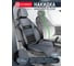Накидка на сиденье AUTOPROFI Multi Comfort, анатомическая, 6 упоров, 3 предмета, материал велюр паттерн, чёрн./т.серый MLT-320PV BK/D.GY 2