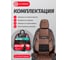 Накидка на сиденье AUTOPROFI Multi Comfort, анатомическая, 6 упоров, 3 предмета, материал велюр паттерн, чёрн./коричневый MLT-320PV BK/BR 13