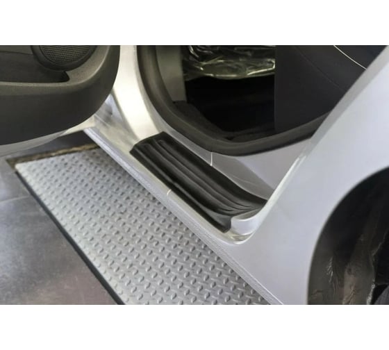 Накладки на пороги передних дверей Русская Артель 2 шт Renault Logan 2014- NRL-029012 1