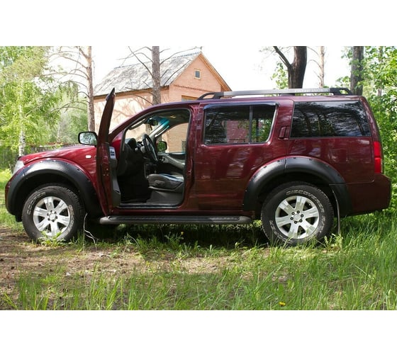 Накладки на пороги передних дверей Русская Артель 2 шт Nissan Pathfinder 2004-2010 R51 NN-155912
