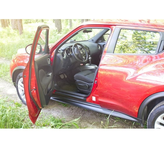 Накладки на пороги передних дверей Русская Артель 2 шт Nissan Juke 2015- YF15 рест NNJ-009012