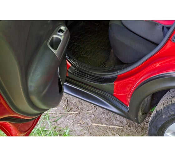 Накладки на пороги передних дверей Русская Артель 2 шт Nissan Juke 2015- YF15 рест NNJ-009012