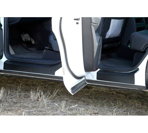 Накладки на пороги передних дверей Русская Артель Volkswagen Touareg 2014- NV-156512