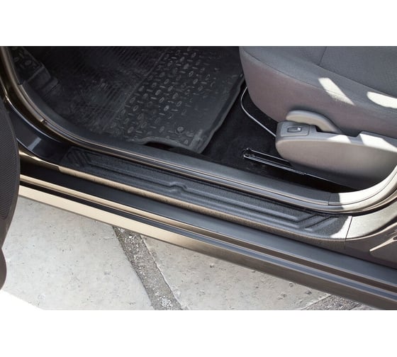 Накладки на пороги передних дверей Русская Артель 2 шт Nissan Almera 2014-2018 NN-152512