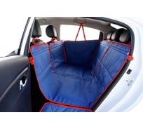 Автогамак-трансформер A&P Happy Dog Хэппи Дог цвет синий с красной окантовкой AHDF565