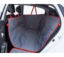 Автогамак-трансформер A&P Happy Dog Хэппи Дог цвет серый с красной окантовкой AHDF487