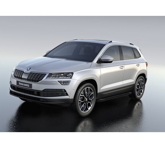 Пороги на авто Rival Black Skoda Karoq 2020-н.в./Volkswagen Taos 2021-н.в., 180 см F180ALB.5103.1 1