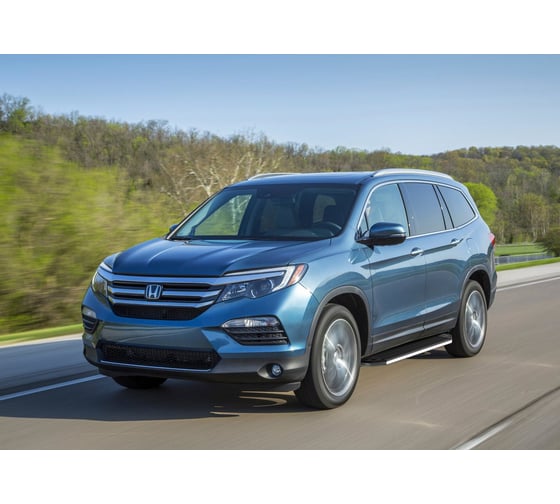 Пороги на автомобиль Rival Premium для Honda Pilot III 2016-2019 г.в., 180 см, 2 шт., алюминий A180ALP.2105.1 1