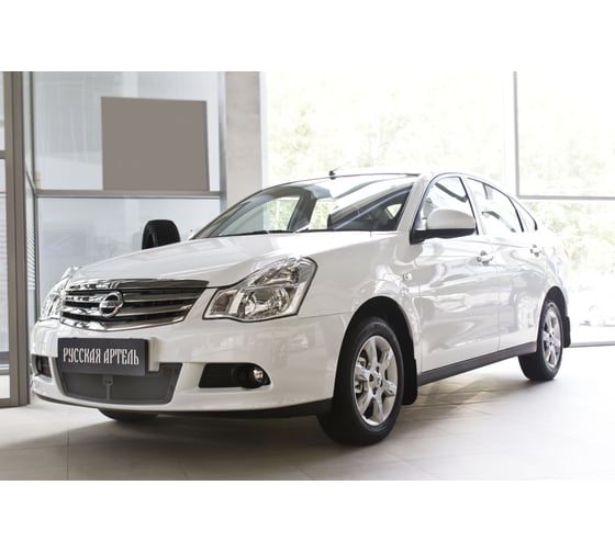Защитная сетка переднего бампера Русская Артель для Nissan Almera 2014- г.в. SBNA-045002