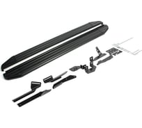 Пороги на автомобиль Rival Premium-Black для Geely Emgrand X7 I рестайлинг 2018-н.в., 173 см, 2 шт., алюминий A173ALB.1904.1