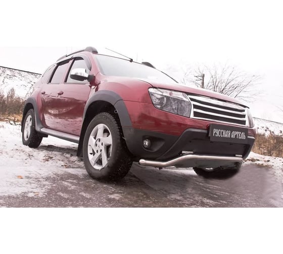 Зимняя заглушка переднего бампера Русская Артель для Renault Duster 2010- г.в. дхо+обвес ZRRD-037832 1