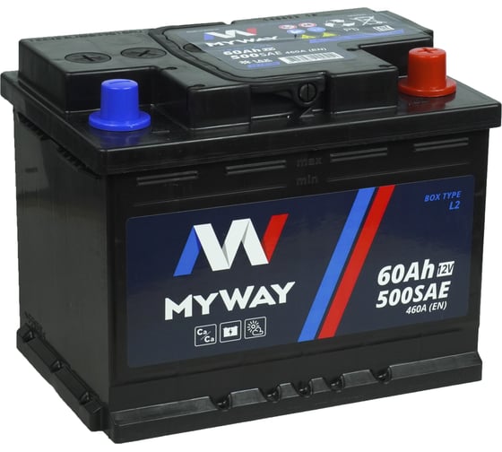 Аккумулятор MYWAY 60 Аh R+ MW600SU 1