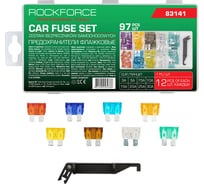 Предохранители плавкие флажковые автомобильные Rockforce (от 3А до 30А), комплект 97 предметов RF-FS-30(62225)