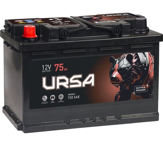 Аккумулятор URSA Extra power 75Ah L+ UE751 1