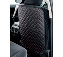 Защита спинки сиденья из стеганой экокожи Zipower 60x45 см, черная/красная PM6235