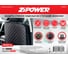 Защита спинки сиденья из стеганой экокожи Zipower 60x45 см, черная/красная PM6235 2