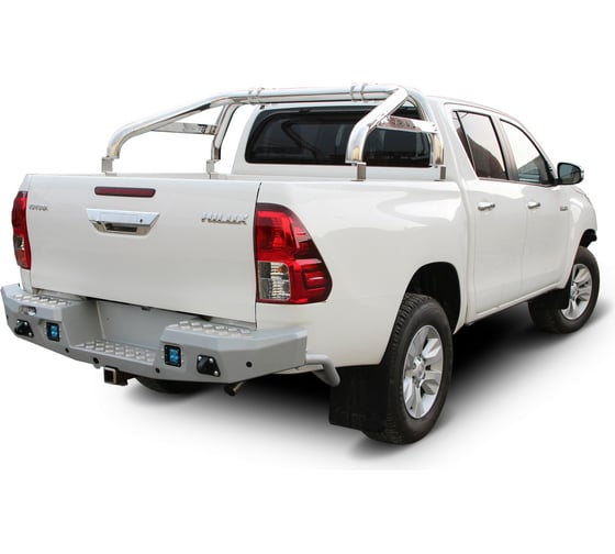 Дуги кузова d76 для Toyota Hilux VIII 2015-2020/2020-н.в.(2 части; нержавеющая сталь) Rival R.5716.010