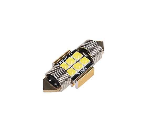 Автолампа SKYWAY диод T11(C5W) 12V 6SMD диодов 1-конт. 31мм, с обманкой белая S08201477