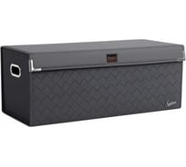 Саквояж органайзер в багажник и домашнего использования PSV Santorini Braid Plus (30х30х75 см) Черный, экокожа (дерево) XL 138890