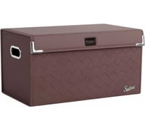 Саквояж органайзер в багажник и домашнего использования PSV Santorini Braid Plus (30х30х55 см) Темно - Коричневый, экокожа (дерево) L 138888