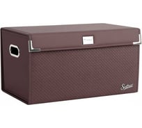 Саквояж органайзер в багажник и домашнего использования PSV Santorini Braid (30х30х55 см) Темно - Коричневый, экокожа (дерево) L 138876