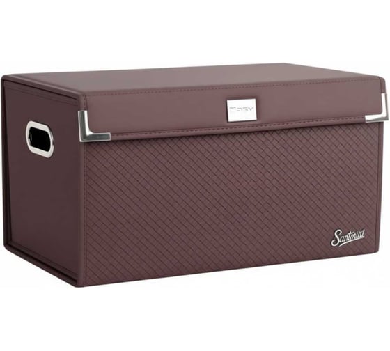 Саквояж органайзер в багажник и домашнего использования PSV Santorini Braid (30х30х55 см) Темно - Коричневый, экокожа (дерево) L 138876 1