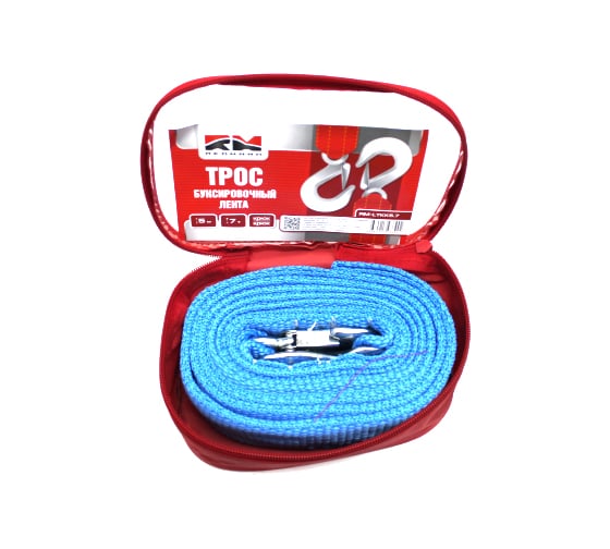Буксировочный трос REDMARK лента 5 м, 7 т, крюк/крюк RM-LTKK5.7 1