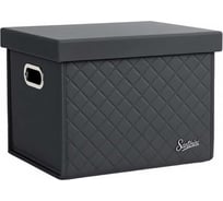 Саквояж органайзер в багажник и домашнего использования PSV  Santorini Romb (30х30х40 см) Черный, экокожа (дерево) M 138894