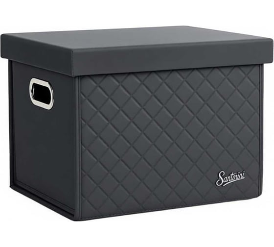 Саквояж органайзер в багажник и домашнего использования PSV  Santorini Romb (30х30х40 см) Черный, экокожа (дерево) M 138894 1