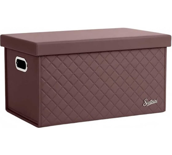 Саквояж органайзер в багажник и домашнего использования PSV  Santorini Romb (30х30х55 см) Темно - Коричневый, экокожа (дерево) L 138900 1