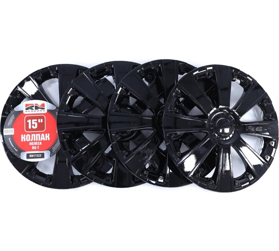 Колпак колеса REDMARK R15 RS-T черный глянец к-т 4 шт RM11523