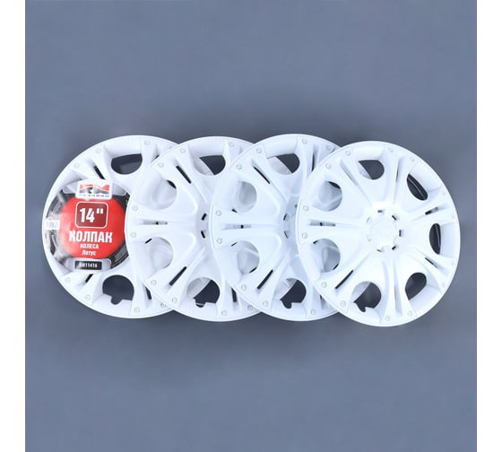 Колпак колеса REDMARK R14 Лотус белый к-т 4 шт RM11416