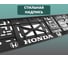 Рамка для номера автомобиля с защелкой пластиковая черная DEFLY HONDA серебро D112/1-HD-s 6