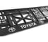 Рамка для номера автомобиля с защелкой пластиковая черная DEFLY TOYOTA серебро D112/1-TO-s 2