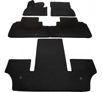 Автомобильные коврики черные ООО ПКФ Сварком с черной окантовкой EVA в салон комплект 5 шт. Li Auto Lixiang L9 (2022-) 3 ряда р23047
