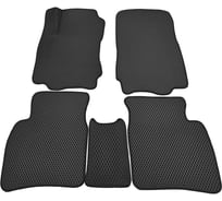Автомобильные коврики черные ООО ПКФ Сварком с черной окантовкой EVA в салон комплект 5 шт. Nissan Note E11 I поколение (2005-2013) р23038
