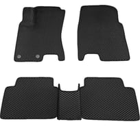 Автомобильные коврики черные ООО ПКФ Сварком с черной окантовкой EVA в салон комплект 5 шт. Nissan Qashqai I J10 (2006-2013) р23037