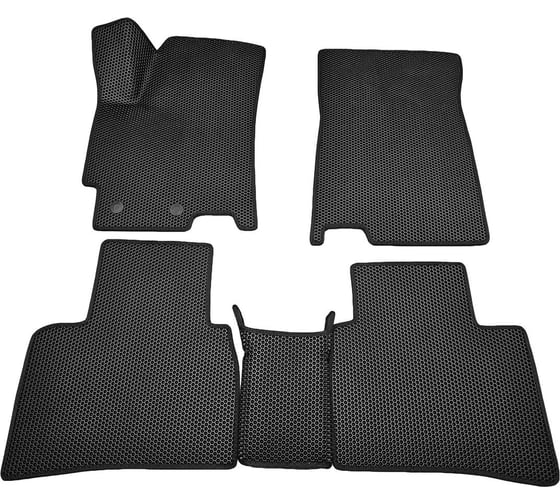 Автомобильные коврики черные ООО ПКФ Сварком с черной окантовкой EVA в салон комплект 5 шт. Москвич 6 (2023-2024) Jac J7 р23032 1