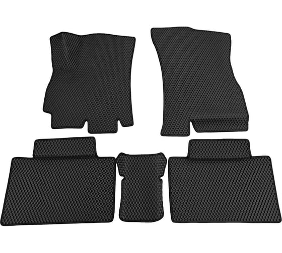 3D Автомобильные коврики черные ООО ПКФ Сварком с черной окантовкой EVA в салон комплект 5 шт. Chery Tiggo 4 / 4 Pro (2017-2025) р23014 1