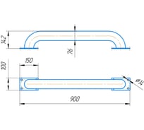Защита бордюра (колесоотбойник, тип 1), оранжевая, 900 мм Parallax Параллакс 601OR5502-ZCH