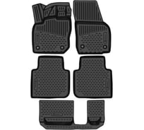 Коврики 3D в салон Element для SKODA Kodiaq (II) 2023-, 7мест, 5шт, полиуретан Шкода Кодиак ELEMENT3DAN1077210k