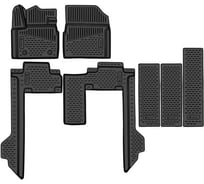 Коврики 3D в салон Element для WEY 80 2024- Минивен, гибрид (короткая версия), 7шт. (полиуретан) / Вей ELEMENT3DAN0919210k