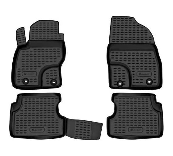 Коврики в салон Element FORD Focus II 2004-2011, 4 шт. (черный кант, полиуретан) / Форд Фокус KANT.NLC.16.03.210.blk 1