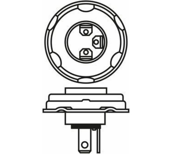Лампа BOSCH 24 В, R2, 55/50 Вт, P45t, Trucklight, 1 шт., картон 1 987 302 421