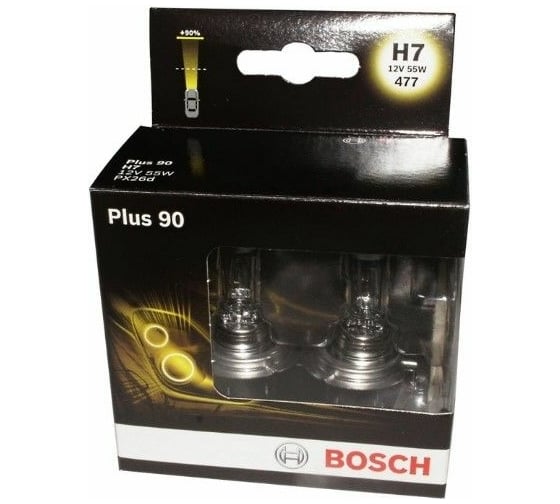 Лампа BOSCH 12 В, H7, 55 Вт, 2 шт., картон 1 987 301 075